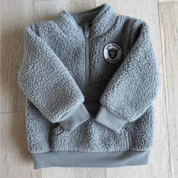 RAIDERS Gray Fleece Pullover - 18 Months 🖤☠️ - Picture 1 of 4